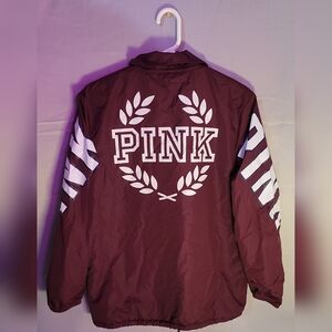 Victoria's Secret PINK Sherpa-Lined Coaches Jacket